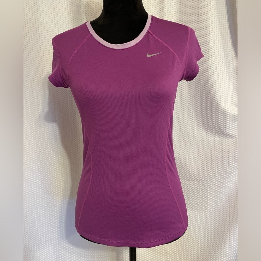 Nike Running Dri-Fit purple & lavender mesh athletic shirt size small